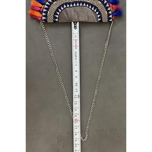 Roberta Roller Rabbit Grey Velvet Beaded Tassle Clutch Wrislet FS Bnfts Charity - Picture 10 of 10